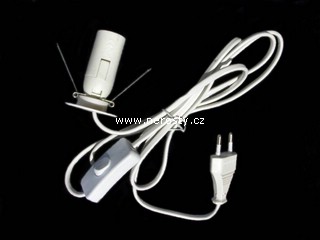 set kabel plus žárovka 15W